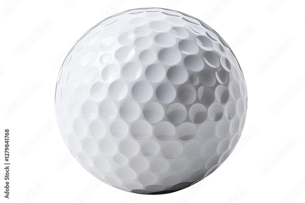 White golf ball with a white face and white stripes, isolated White golf ball with a white face and white stripes, isolated