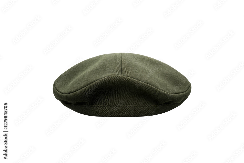 Green hat with a brown band, isolated Green hat with a brown band, isolated