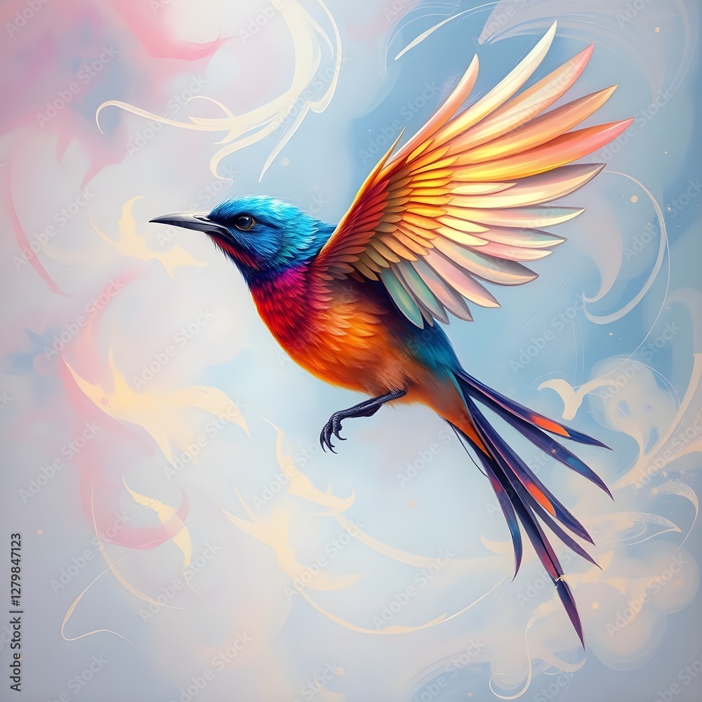 Obraz premium colorful abstract bird