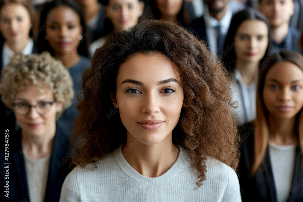 Fototapeta premium Diverse Professionals in a Group Setting Focused on Discussion