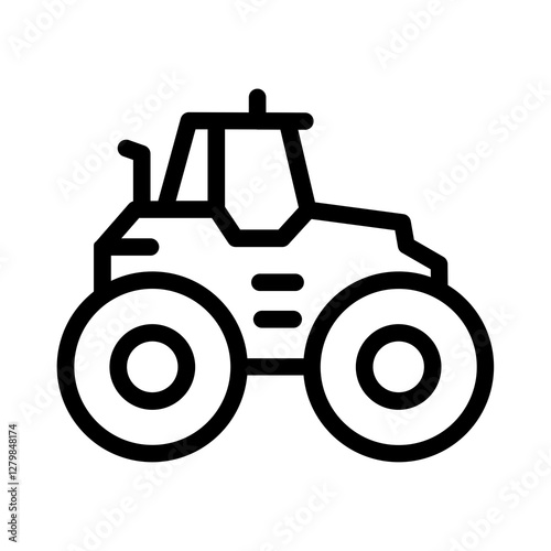 tractor isolated on white