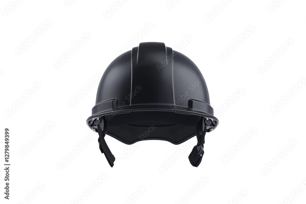 Fototapeta premium Black helmet with a white band, isolated