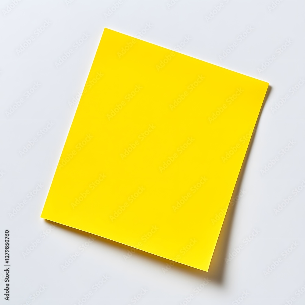 Sticky note with on a white background, Generative AI