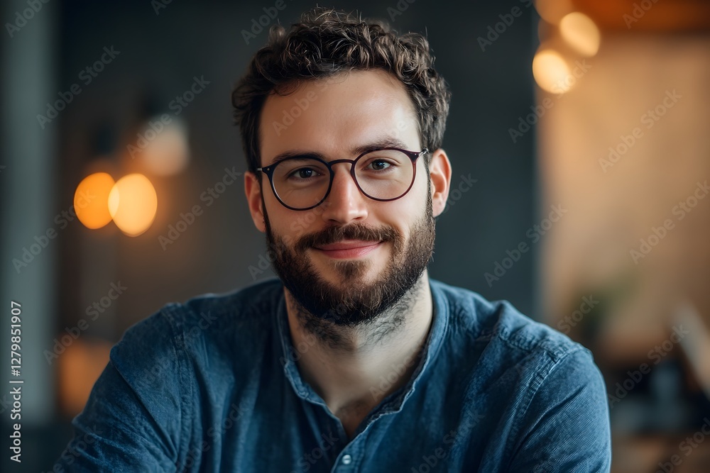 a male office worker programmer, Generative AI a male office worker programmer, Generative AI