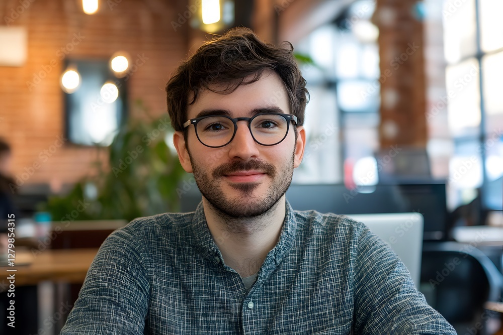 Fototapeta premium a male office worker programmer, Generative AI 