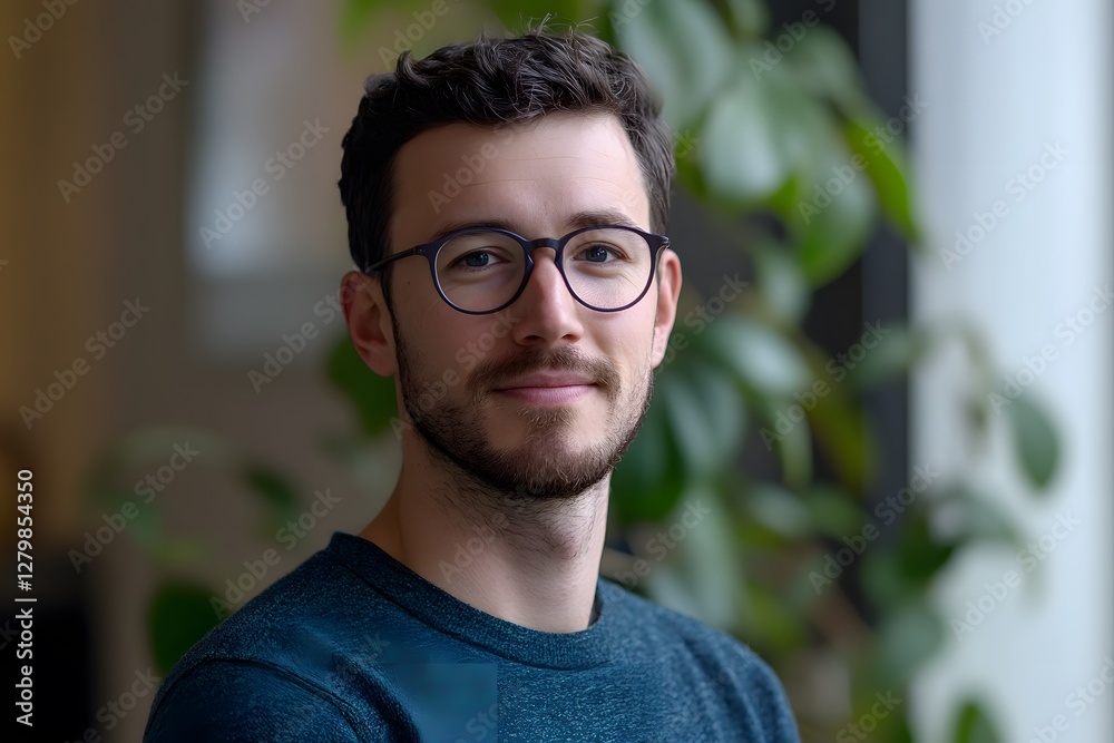 Obraz premium a male office worker programmer, Generative AI 