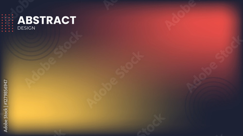 Abstract Vector Background with Geometric Shapes in Warm Colors