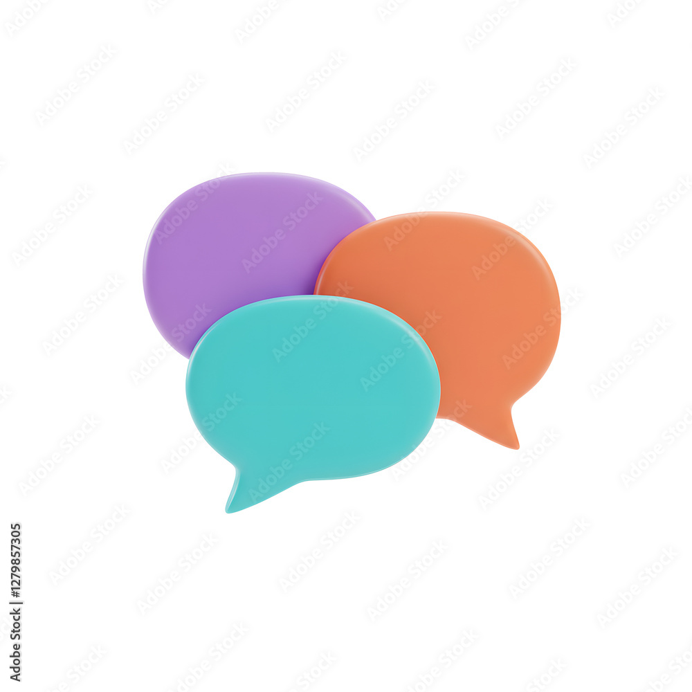 Flat Design Speech Bubbles Icon Set Flat Design Speech Bubbles Icon Set