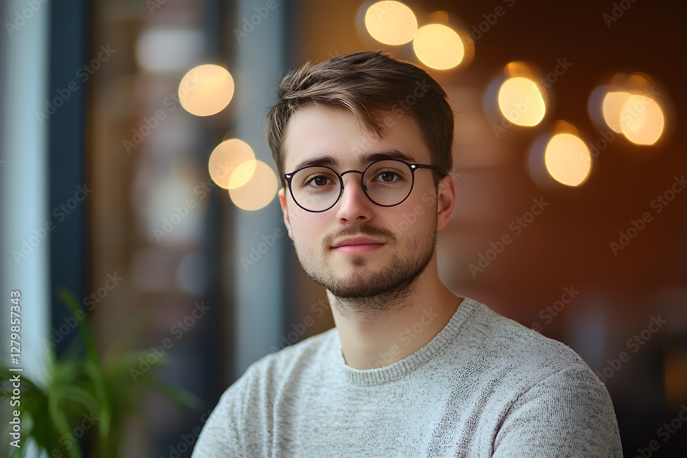 a male office worker programmer, Generative AI a male office worker programmer, Generative AI