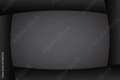 Abstract background black and white gradient and shape layers effect banner.