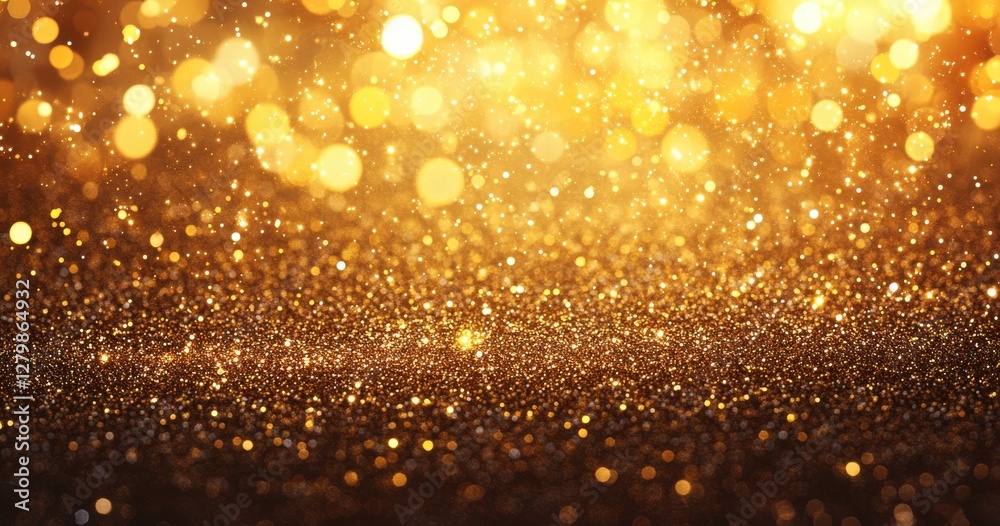 Shimmering golden particles on a warm background creating a magical and enchanting atmosphere perfect for celebrations and luxurious designs Shimmering golden particles on a warm background creating a magical and enchanting atmosphere perfect for celebrations and luxurious designs