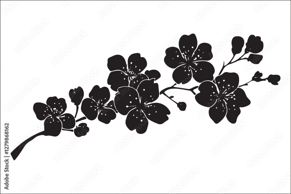 Obraz premium Elegant Floral Silhouette Design. 