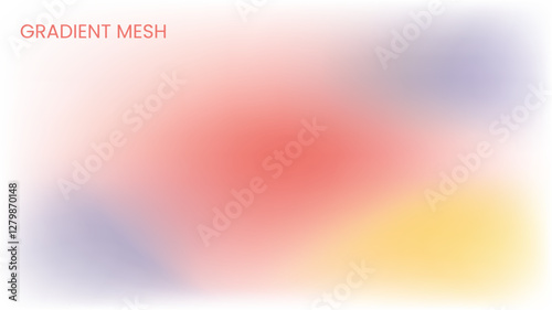 Minimalistic Abstract Vector Background in Pastel Colors Gradient Mesh