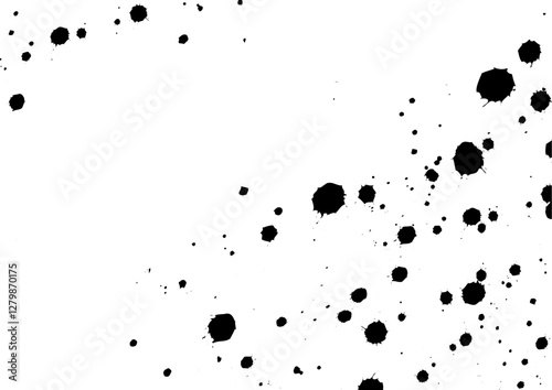 イラスト素材: 飛び散るインク、しぶきの背景素材 ベクター