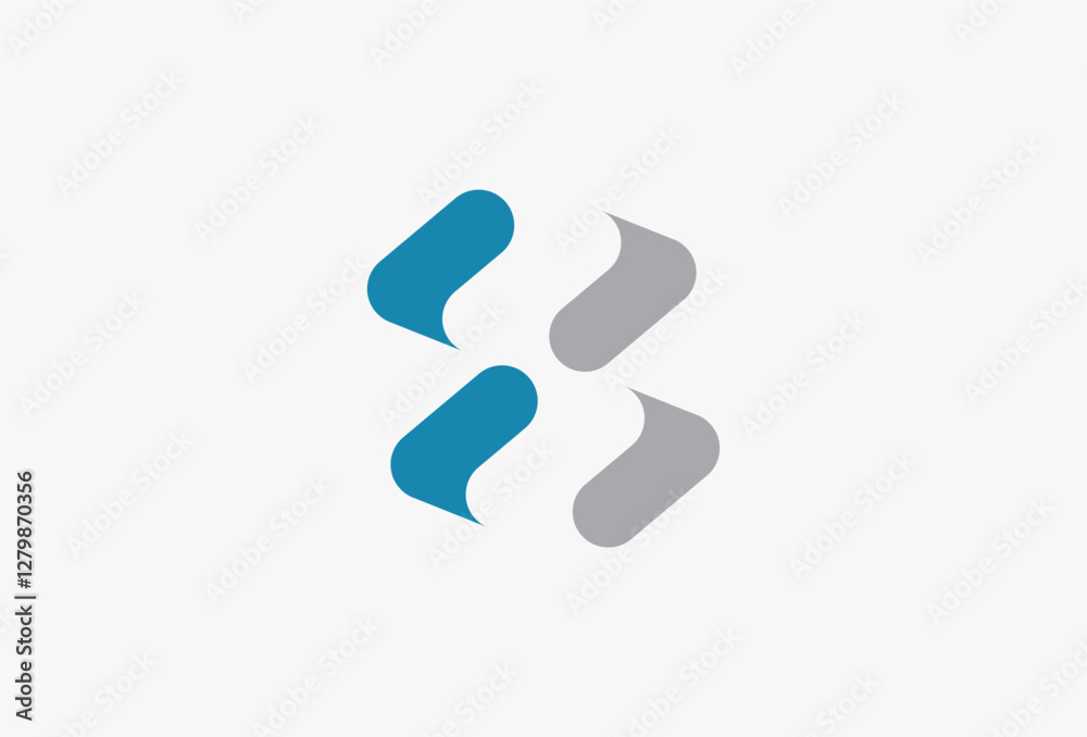 Letter S Logo. Minimal Modern Negative Space Style Logotype Concept. Usable for Business, Brand, Company, Corporate Related with Wave, sea, ocean, beach, holiday, summer, surfing, nature, wet, splash