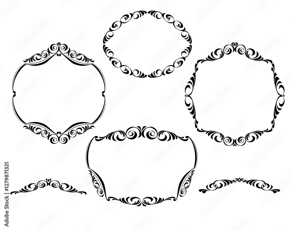 106.epsSet of vector frames black and white 106.epsSet of vector frames black and white
