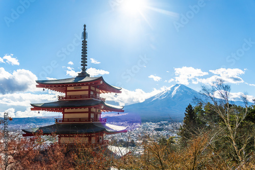 Photography a view of Mount Fuji in Japan