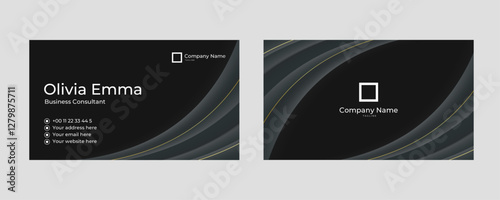 Simple minimal Luxury smart Clean style modern Company business card design template