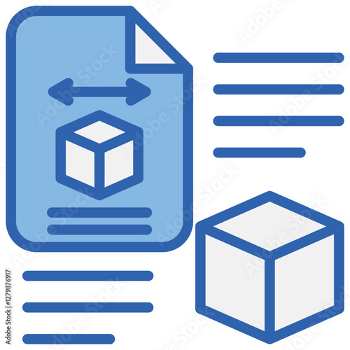 Custom Fit Blue White Icon