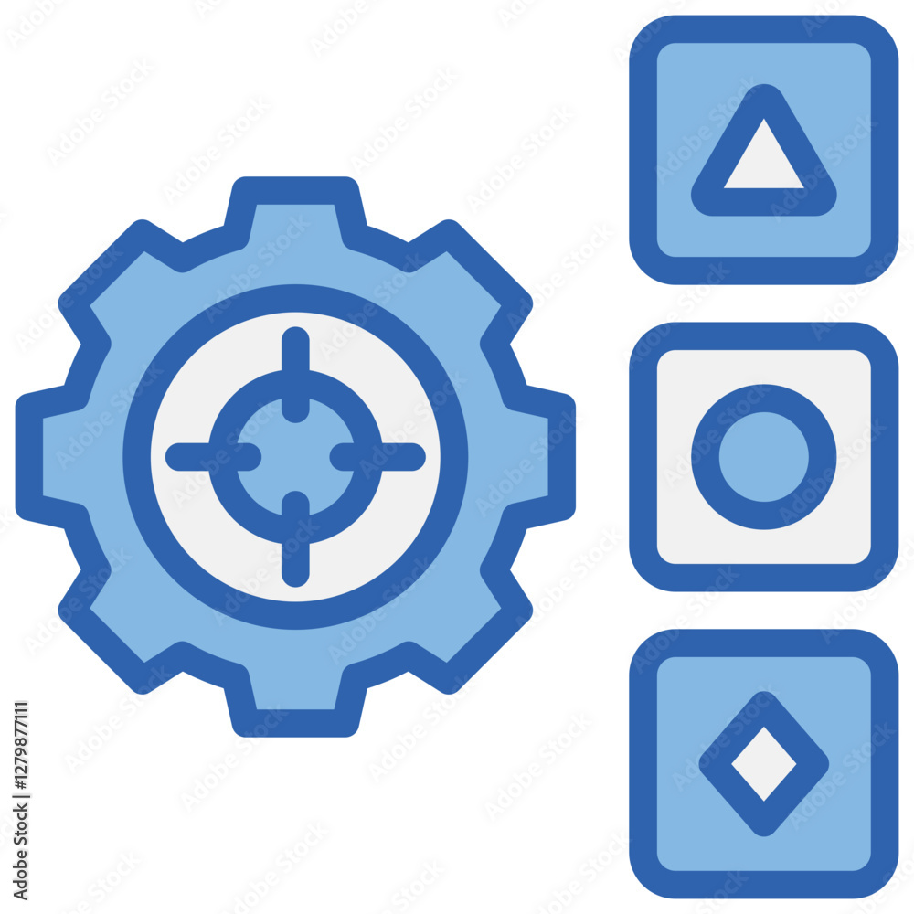 Specification Blue White Icon Specification Blue White Icon