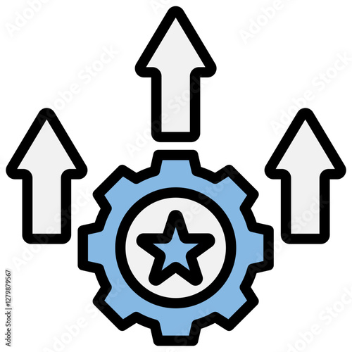 Expertise Development Blue Black Icon
