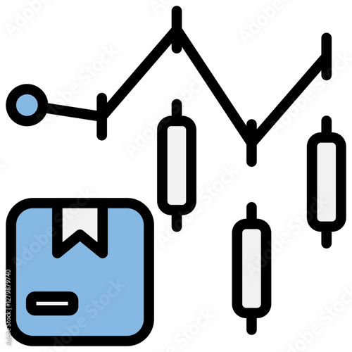 Trade Blue Black Icon