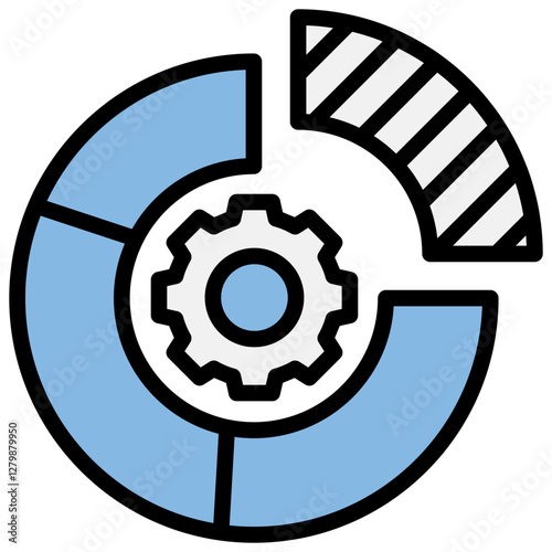 Segmentation Blue Black Icon