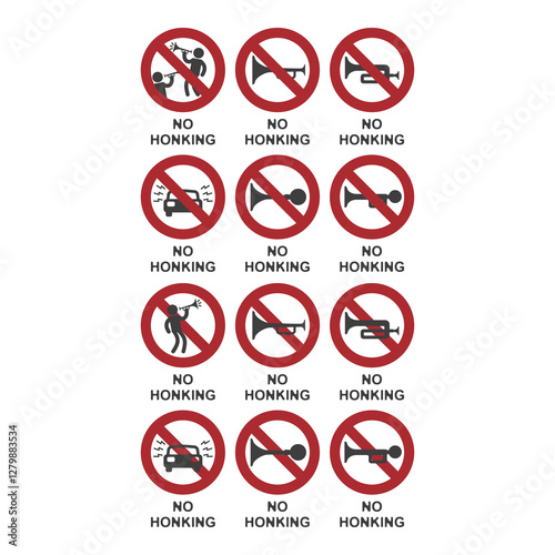 No honking allowed, flat logo