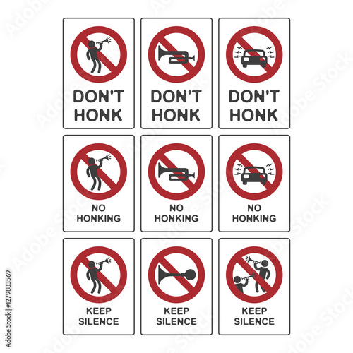 No honking allowed, flat logo
