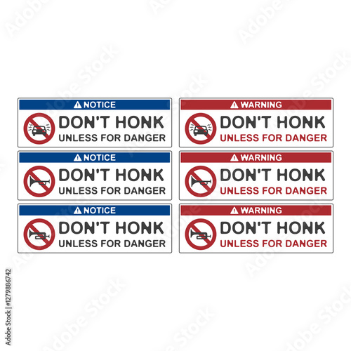 No honking allowed, flat logo