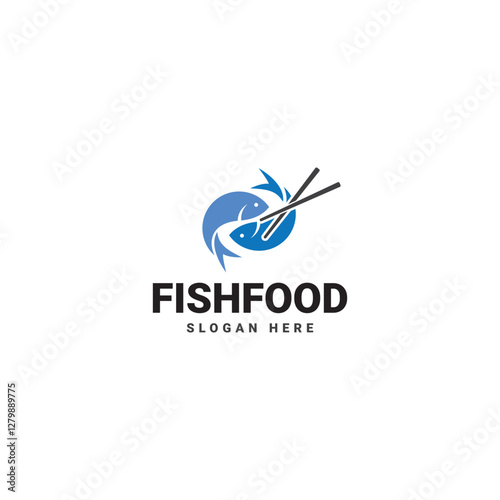 Fish logo Food Simple and unique logo and icon for seafood restaurant company,