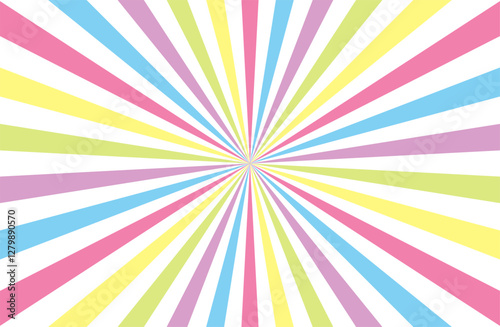 カラフルなサンバーストの背景素材