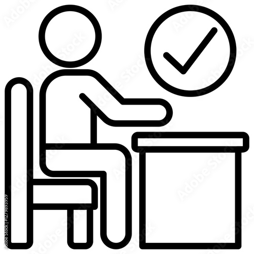 Ergonomic Outline Icon