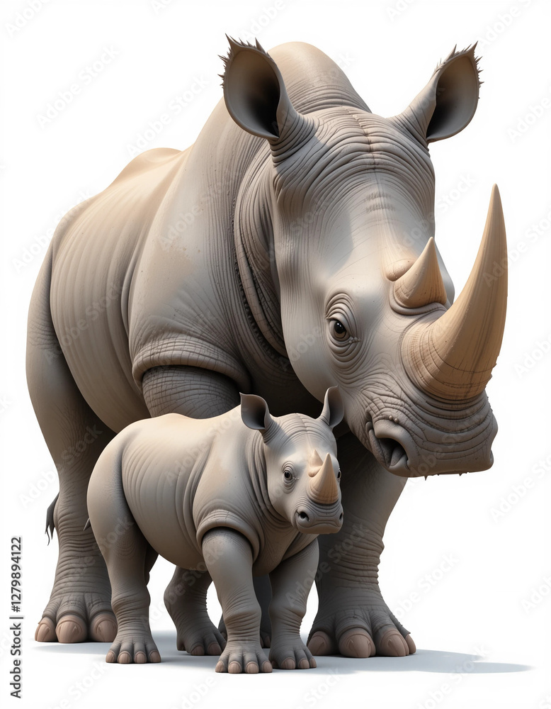 Fototapeta premium Majestic Guardian: Rhinoceros Collection, 