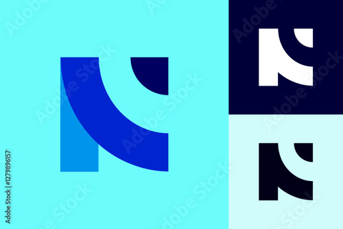 initial n logo, suitable for digital companies or digital businesses