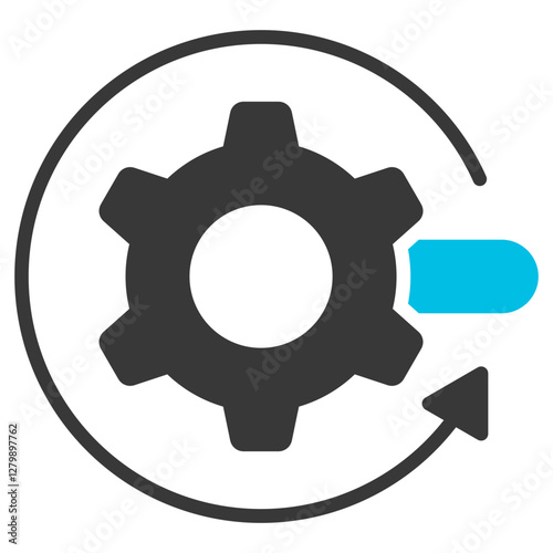 Torque Glyph Blue Grey Icon