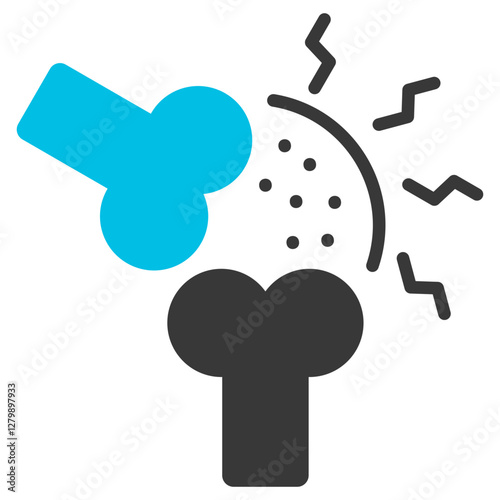 Cartilage Glyph Blue Grey Icon