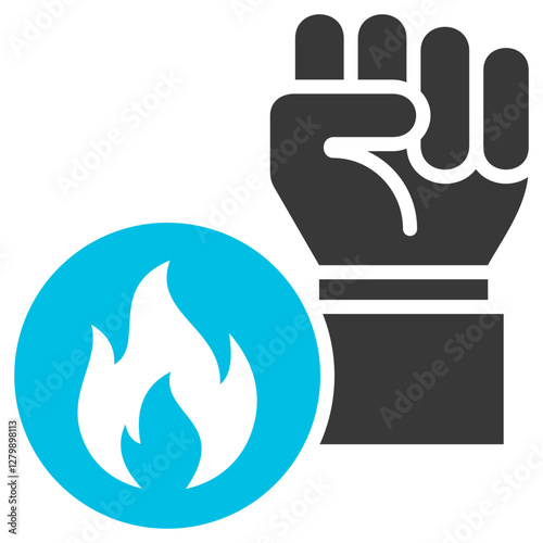 Power Glyph Blue Grey Icon