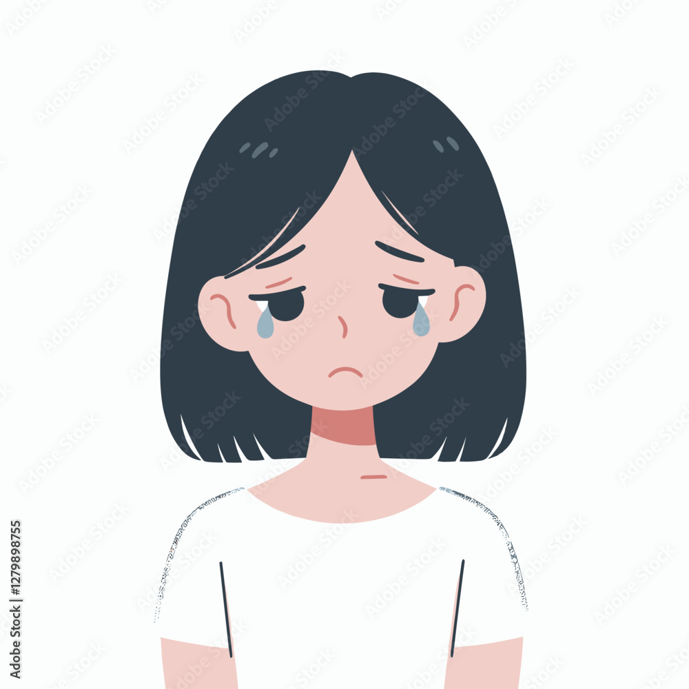 An emotional illustration of a sad woman sitting alone, conveying feelings of sorrow and loneliness. Perfect for mental health awareness campaigns, heartbreak-related content. An emotional illustration of a sad woman sitting alone, conveying feelings of sorrow and loneliness. Perfect for mental health awareness campaigns, heartbreak-related content.