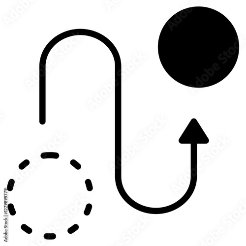 Trajectory Glyph Icon