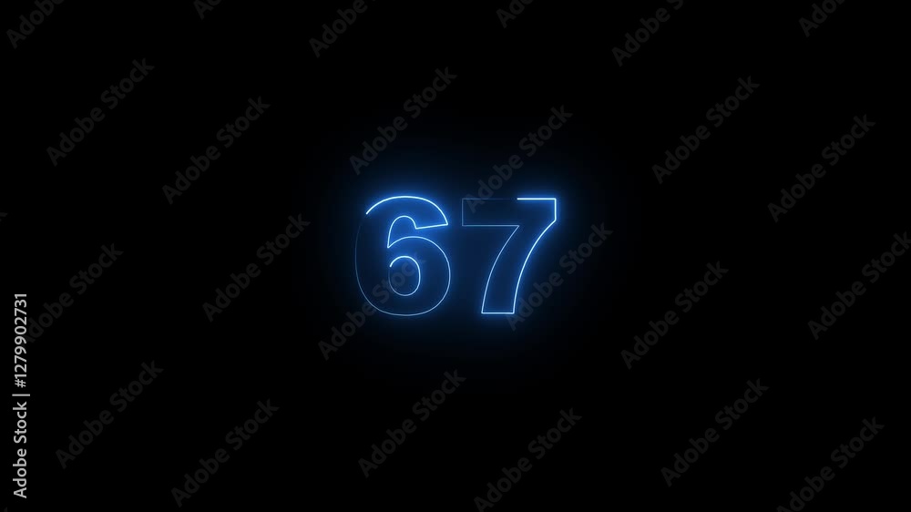 neon glowing text 67 number countdown icon on black background 4k animation. Neon number 67 with alpha channel, Energy red neon 67 number. neon glowing text 67 number countdown icon on black background 4k animation. Neon number 67 with alpha channel, Energy red neon 67 number.