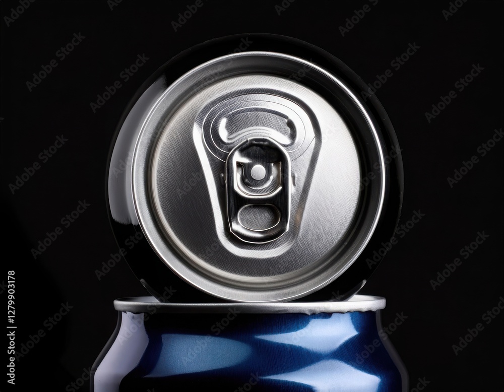 A can on a pure black background to emphasize its shine A can on a pure black background to emphasize its shine