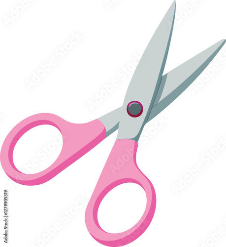Modern scissors on a white background vector art illustration