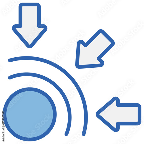 Resistance Blue White Icon