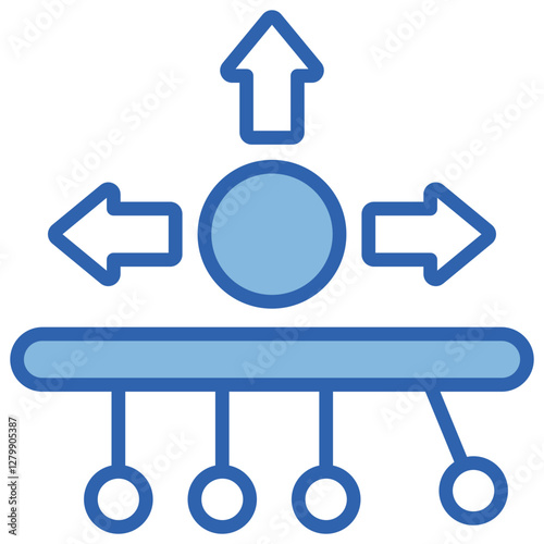 Kinematic Blue White Icon