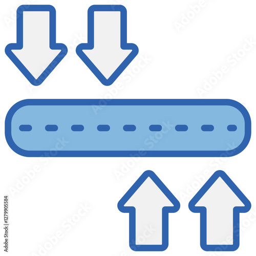Stiffness Blue White Icon