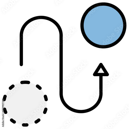 Trajectory Blue Black Icon