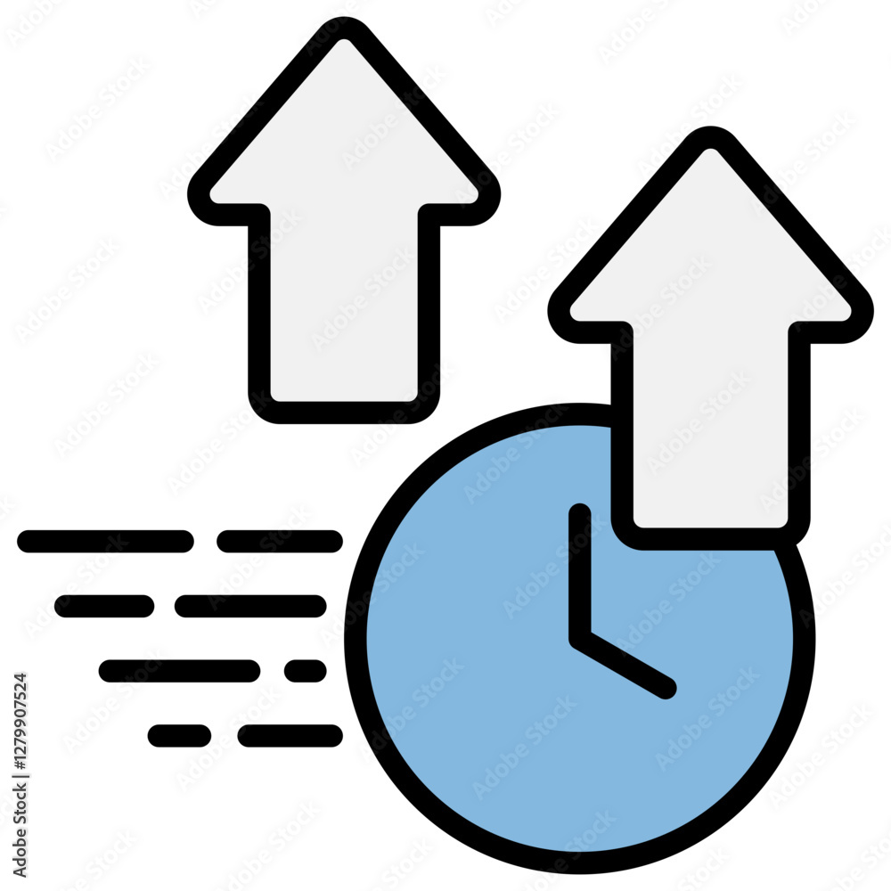 Acceleration Blue Black Icon Acceleration Blue Black Icon