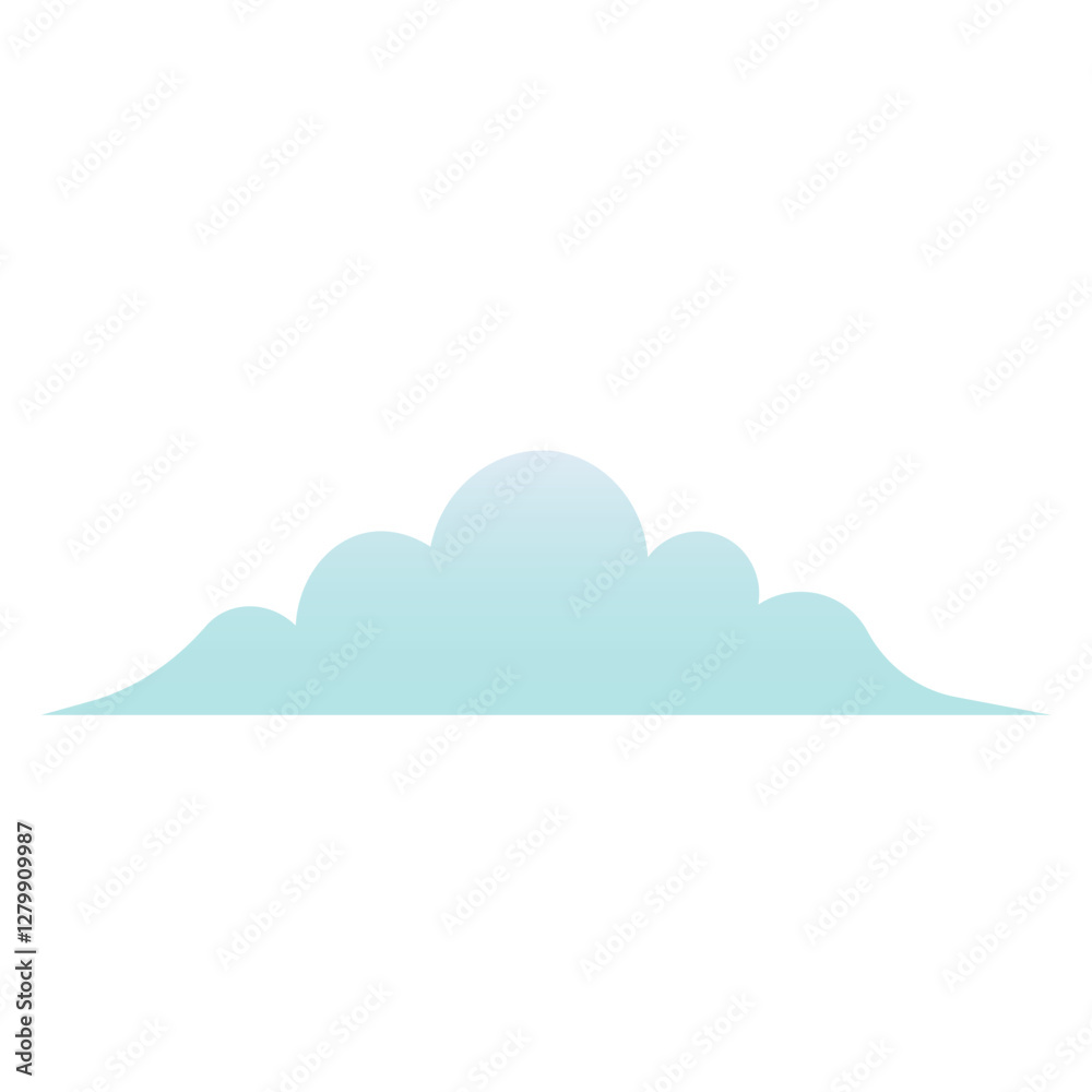 Snowy Landscape Element Blue Cloud Snowy Landscape Element Blue Cloud