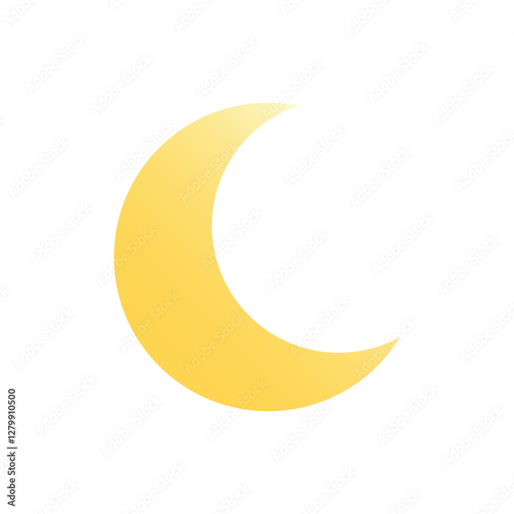 Snowy Landscape Element Yellow Crescent Snowy Landscape Element Yellow Crescent